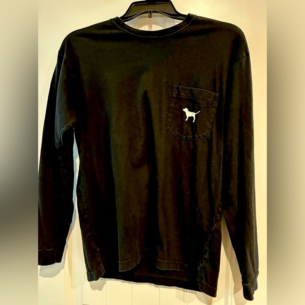 PINK Black long sleeve tee Size M